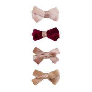 MIMI&LULA - HÁRSPENNUR · 4 STK · GLITTER VELVET BOW