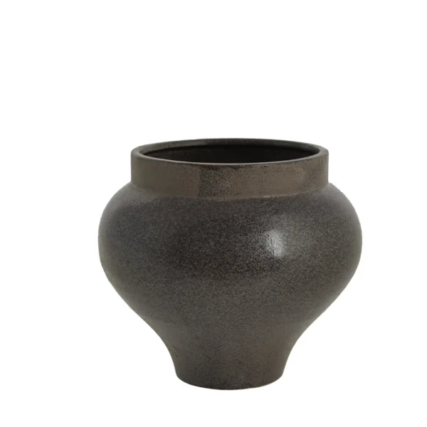 LENE BJERRE - HILLA BLÓMAPOTTUR H18.5 CM. BRÚNN