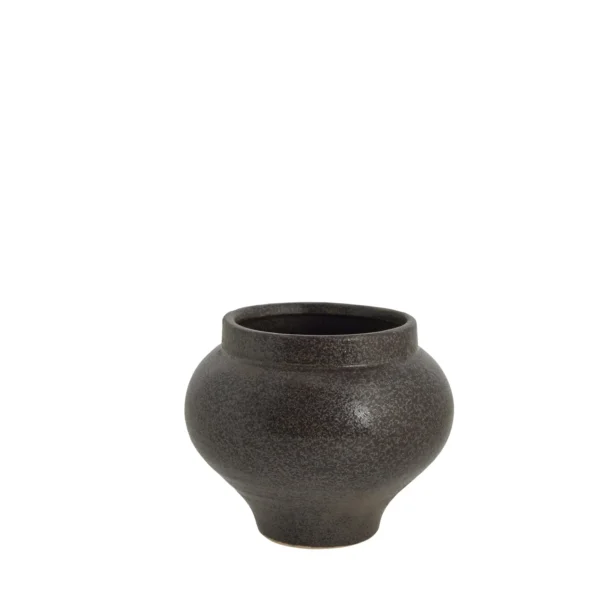 LENE BJERRE - HILLA BLÓMAPOTTUR H12.5 CM. BRÚNN