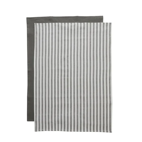 LENE BJERRE - ESTRILLE VISKASTYKKI 2 STK, 70x50 CM. GRÁ