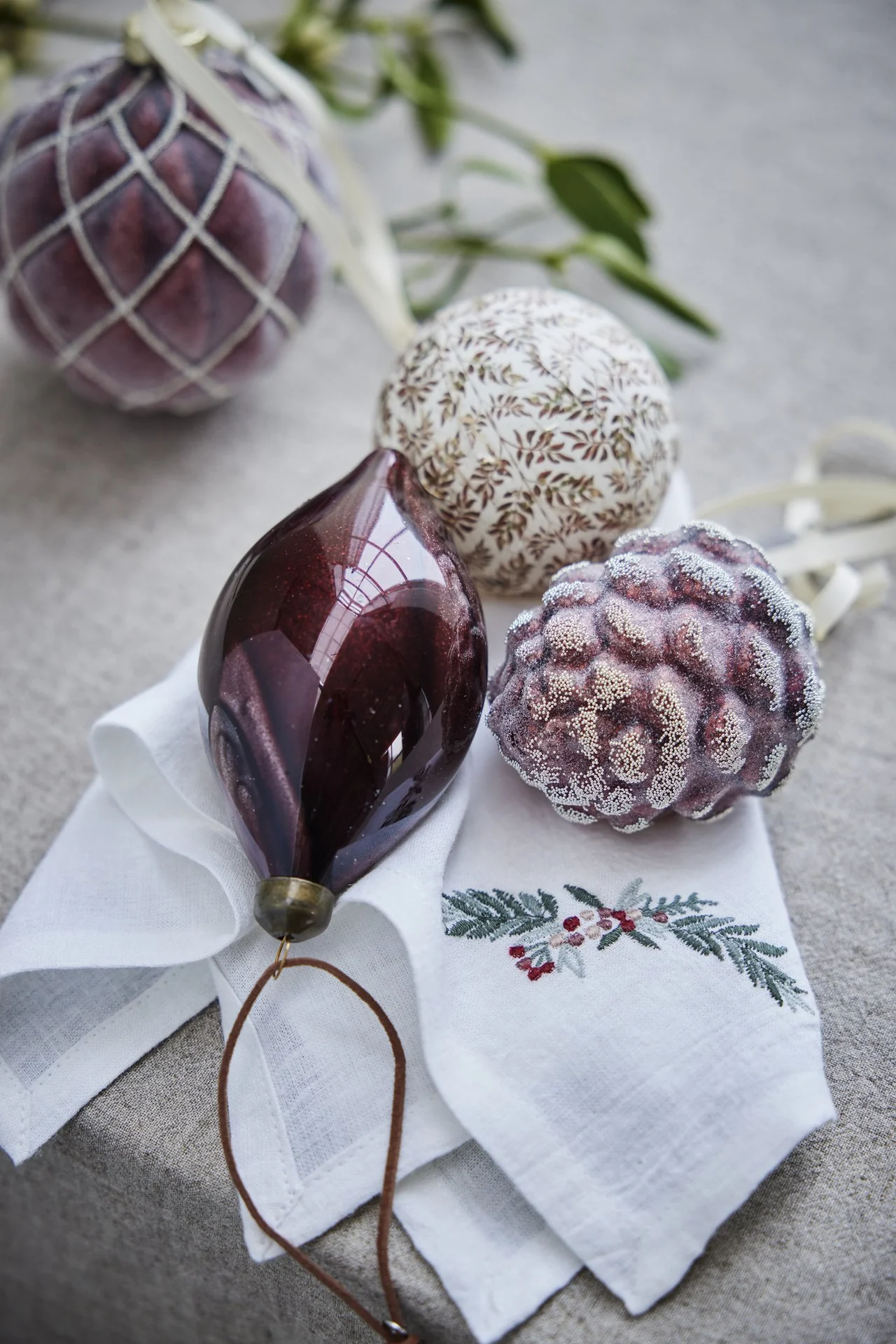 LENE BJERRE - PENINE SERVÍETTUR, HVÍTAR - Image 2