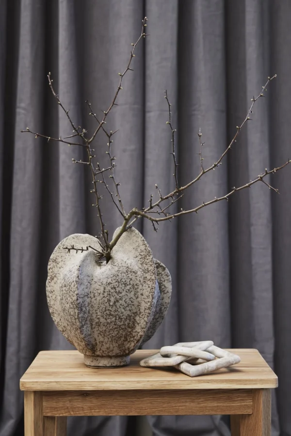 LENE BJERRE - HEVENNE VASI H26.5 CM. LINEN - Image 2