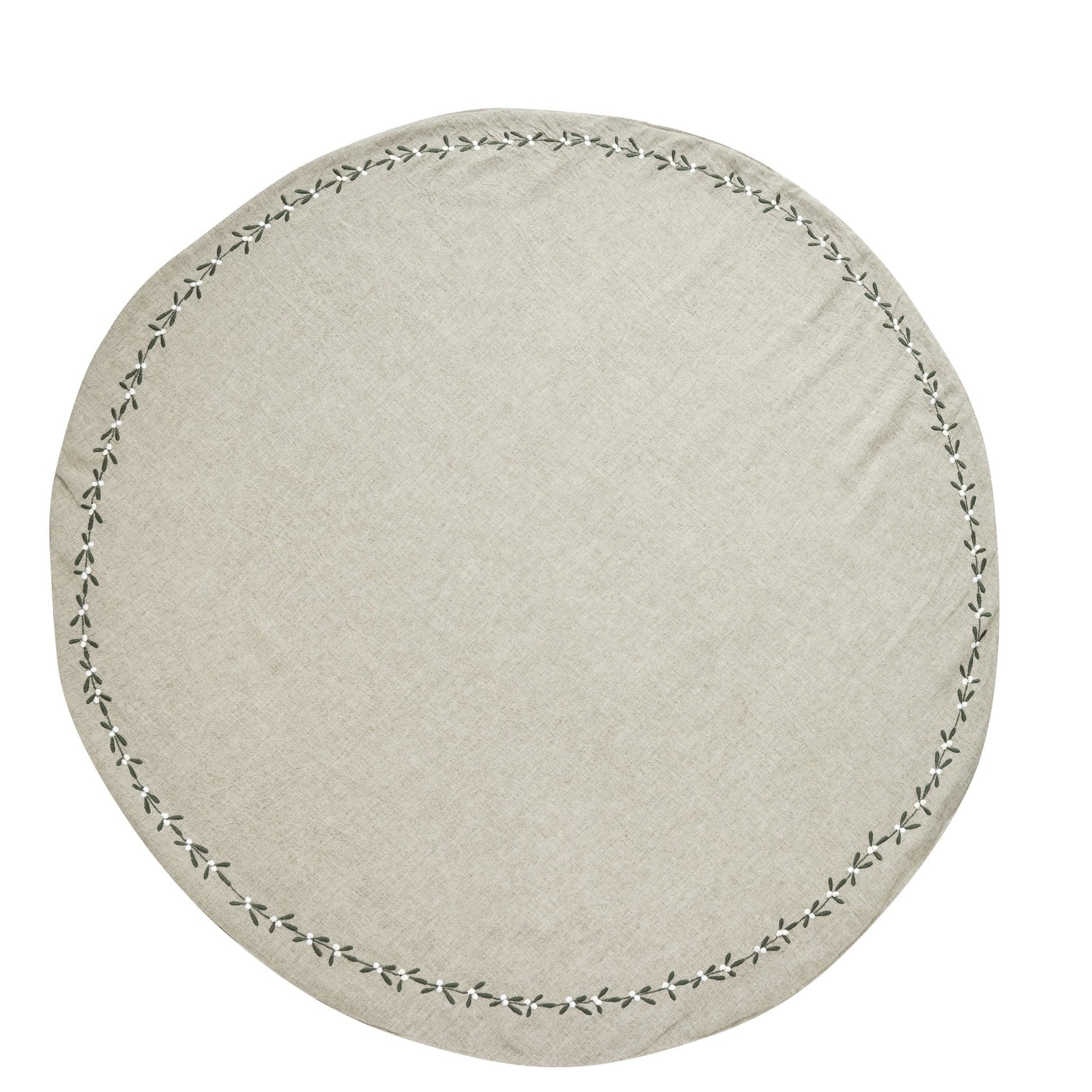 LENE BJERRE - MISSINE JÓLATRÉSDÚKUR Ø110 CM. SAND LINEN BLEND