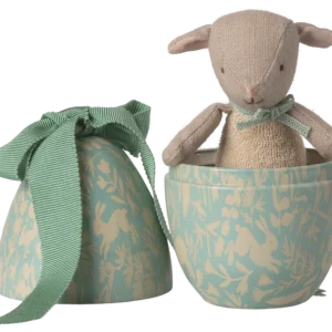 MAILEG - PÁSKAEGG M/ LAMBI - DUSTY MINT