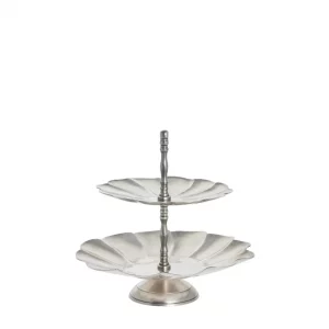 LENE BJERRE - PHILINE CENTRE PIECE BAKKI H23 CM. SILFUR