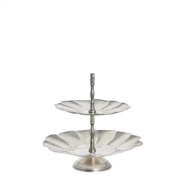 LENE BJERRE - PHILINE CENTRE PIECE BAKKI H23 CM. SILFUR