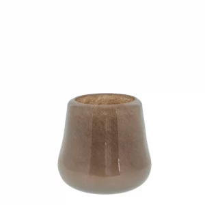 LENE BJERRE - JOSEFINE VASI H20.5 CM. TAUPE