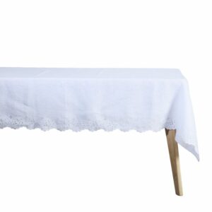 LENE BJERRE - ANGLAISE DÚKUR 220x140 CM. HVÍTUR